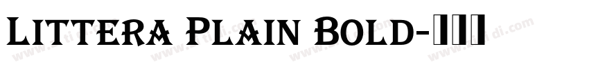 Littera Plain Bold字体转换